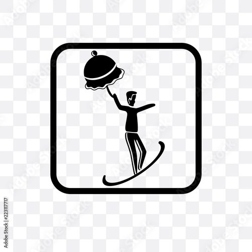 tightrope walker icon isolated on transparent background. Simple and editable tightrope walker icons. Modern icon vector illustration.