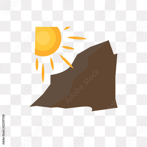 sunny icon on transparent background. Modern icons vector illustration. Trendy sunny icons