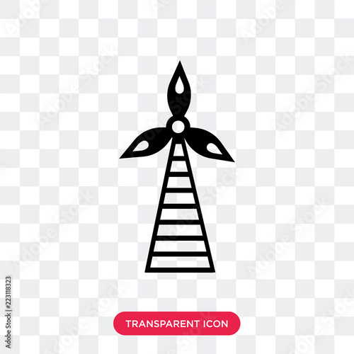 Eolic energy vector icon isolated on transparent background, Eolic energy logo design