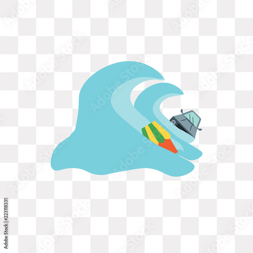 tsunami icon on transparent background. Modern icons vector illustration. Trendy tsunami icons