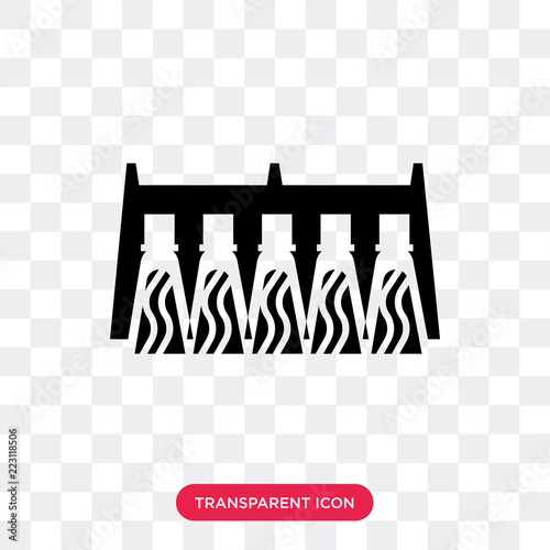 Hydro power vector icon isolated on transparent background, Hydro power logo design
