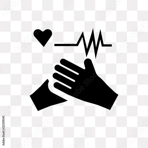 cpr icon on transparent background. Modern icons vector illustration. Trendy cpr icons