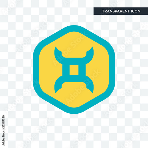 Gemini vector icon isolated on transparent background, Gemini logo design