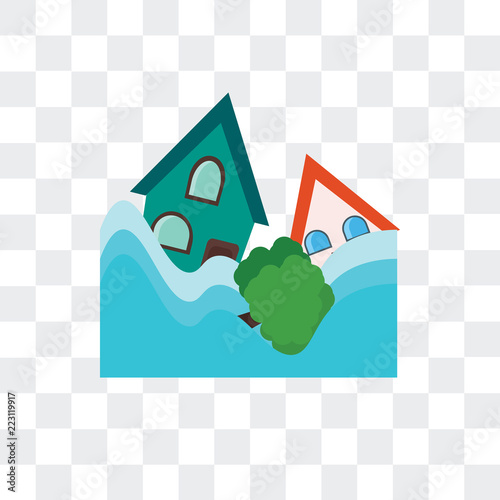 disaster icon isolated on transparent background. Modern and editable disaster icon. Simple icons vector illustration.