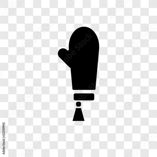 Mitten vector icon isolated on transparent background, Mitten logo design