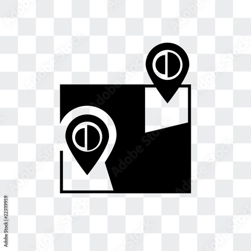 google maps icon isolated on transparent background. Modern and editable google maps icon. Simple icons vector illustration. photo