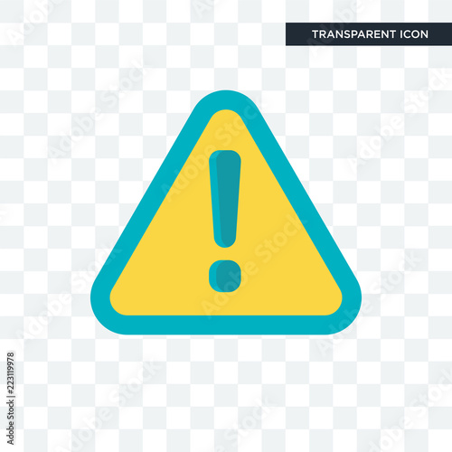 Warning vector icon isolated on transparent background, Warning logo design