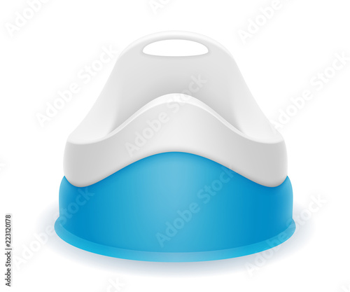 blue children potty stock vector illustration
