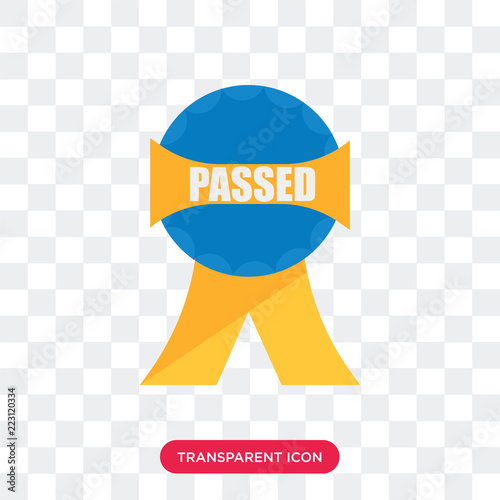 Passed vector icon isolated on transparent background, Passed logo design