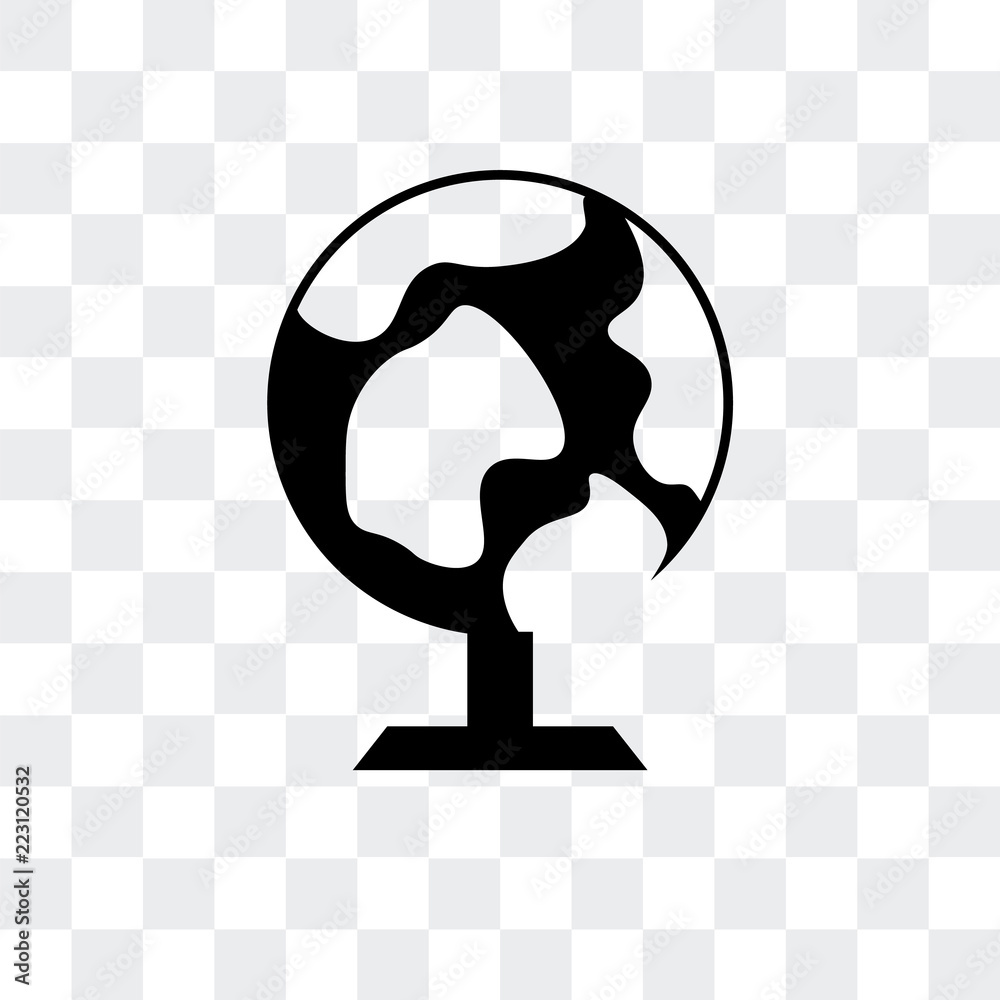 earth globe icon isolated on transparent background. Modern and ...