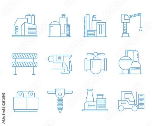 factory icons, tool icons