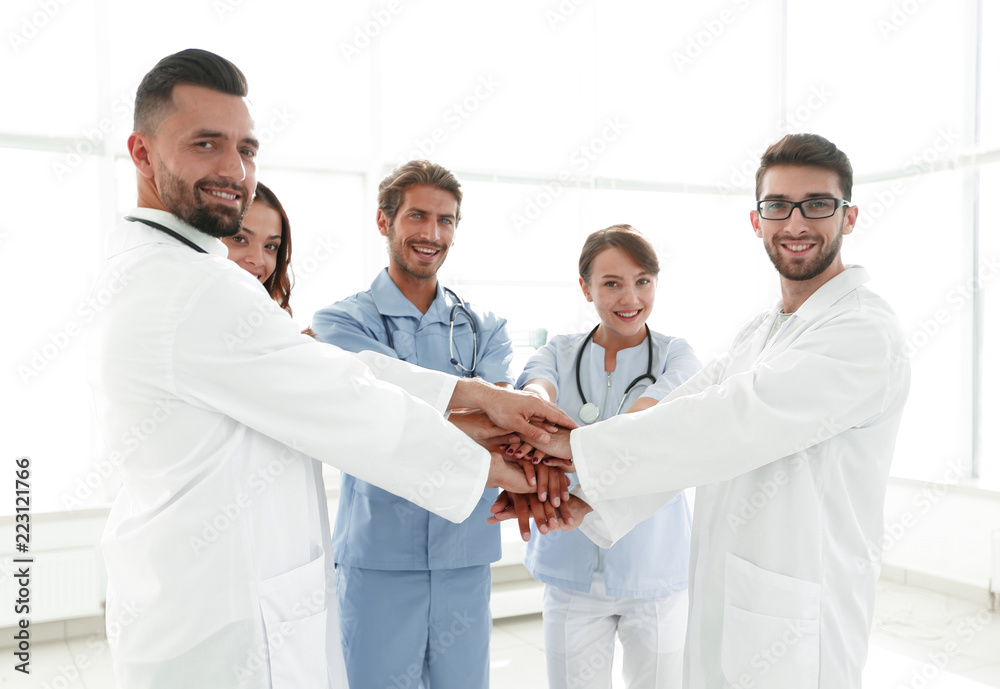 background image of a successful group of doctors on a white background background image of a successful group of doctors on a white background