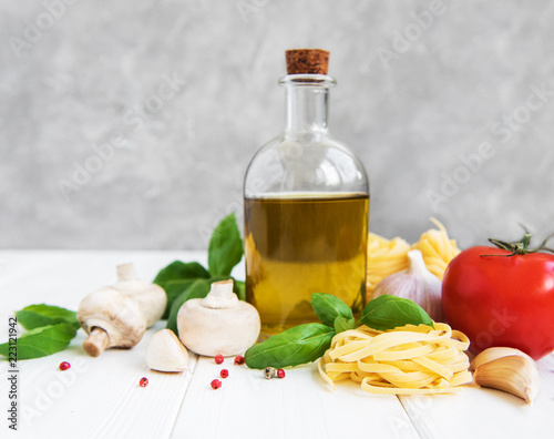 Fototapeta Naklejka Na Ścianę i Meble -  Italian food ingredients