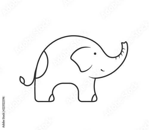Elephant Line Icon