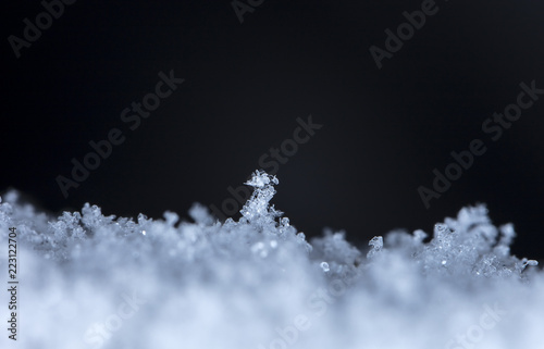 crystals of snow, ice