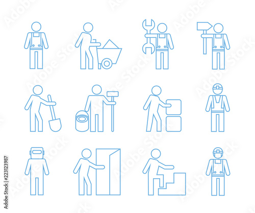 people icons  manual work postures