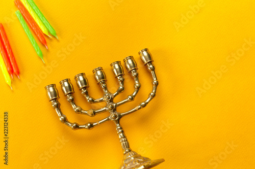 Ancient ritual candle menorah