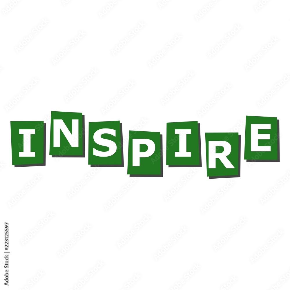 Inspire lettering icon Inspire lettering icon