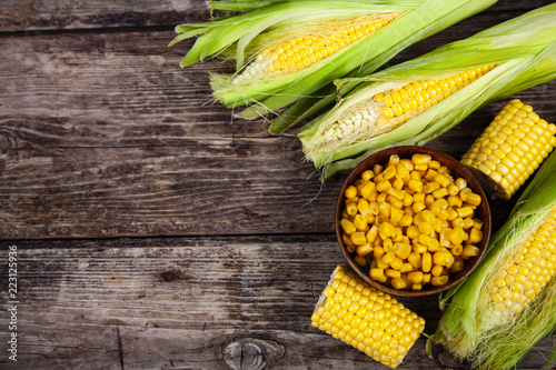 Wallpaper Mural Raw corn and canned corn in a bowl Torontodigital.ca