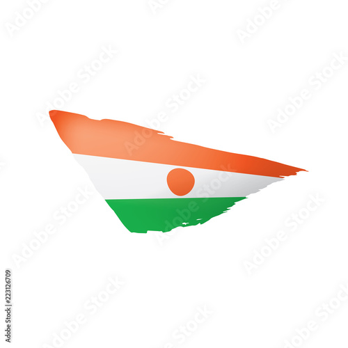 Niger flag, vector illustration on a white background.