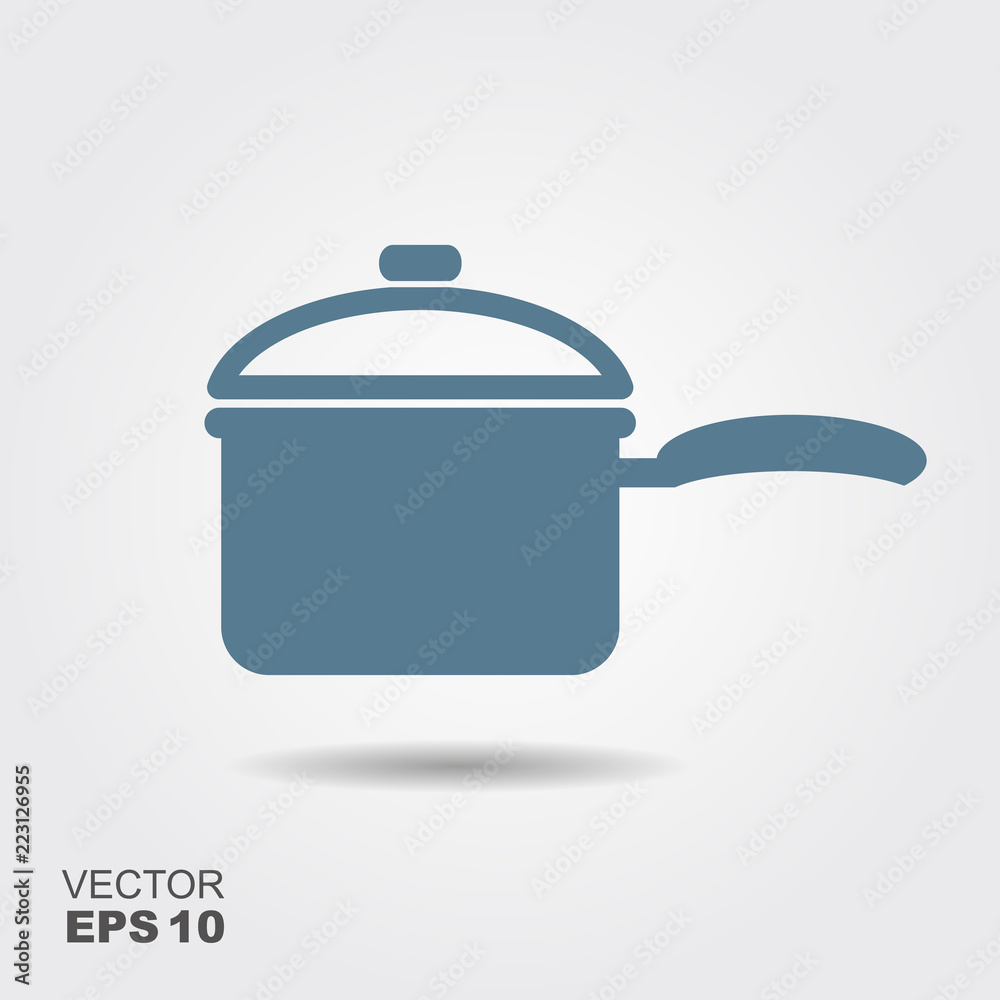 Cooking pan icon vector, filled flat sign, solid pictogram isolated on white. Cooking pan icon vector, filled flat sign, solid pictogram isolated on white.