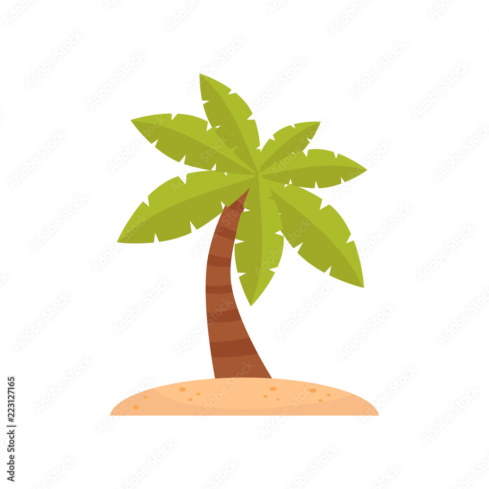 Palm tree, tropical plant vector Illustration on a white background - obrazy, fototapety, plakaty 