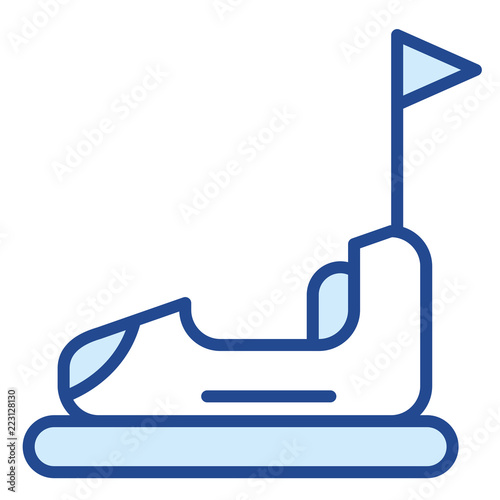 Boxauto Jahrmarkt Vector Icon Illustration