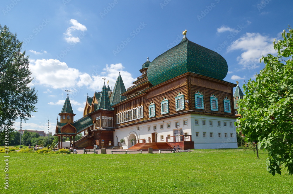 Moscow, Russia - August 9, 2017: The Palace of Tsar Alexei Mikhailovich in Kolomenskoye park