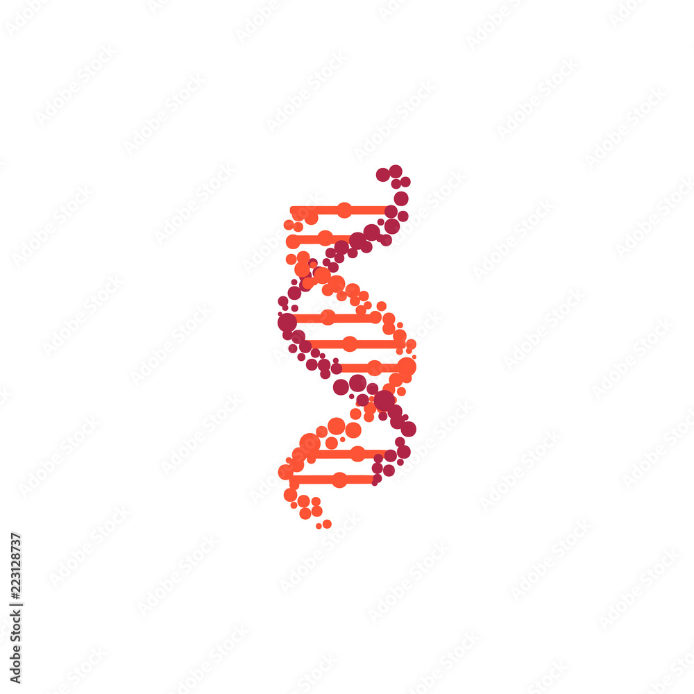 DNA molecule sign, genetic elements and icons collection strand. Vector DNA molecule sign, genetic elements and icons collection strand. Vector