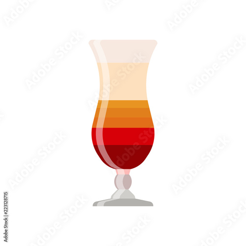 Alcoholic cocktails isolated on black background. Cocktail drink. Vector