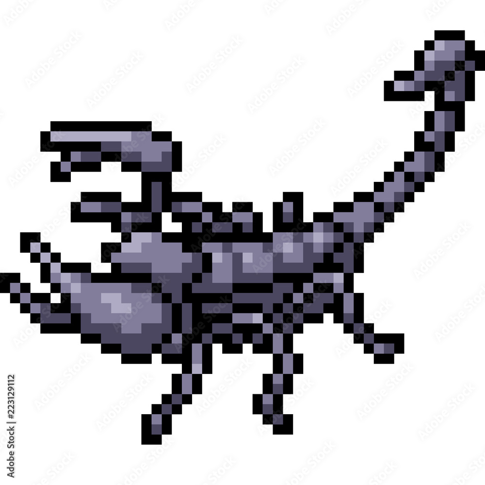 vector pixel art scorpion