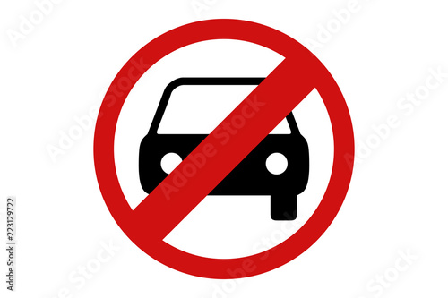 Prohibido los coches y vehículos.