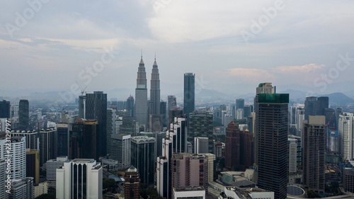 Canvas Print Beautiful aerial view of kuala lumpur skyline in Malaysia