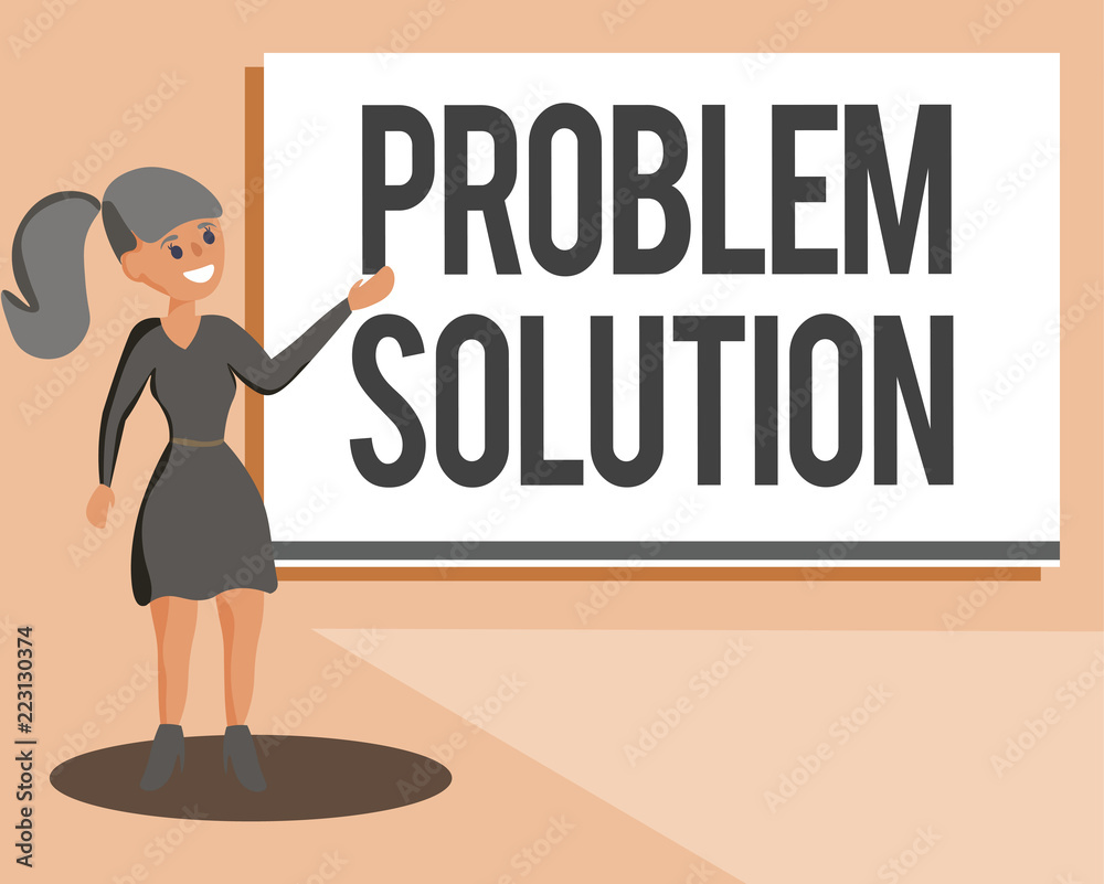Conceptual hand writing showing Problem Solution. Business photo showcasing solving consists of using generic methods in orderly manner. Conceptual hand writing showing Problem Solution. Business photo showcasing solving consists of using generic methods in orderly manner.