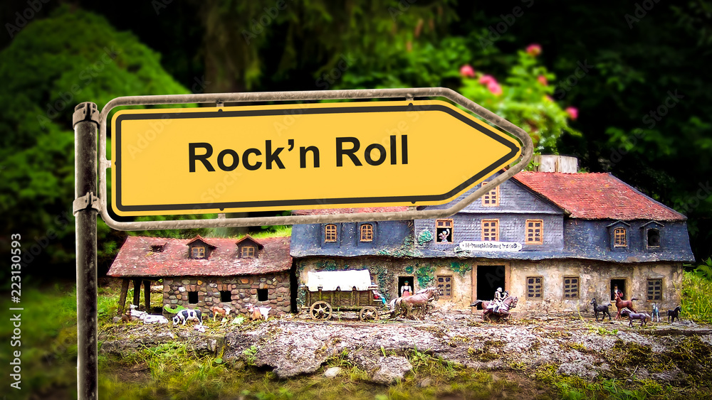 Fototapeta premium Schild 369 - Rockn Roll