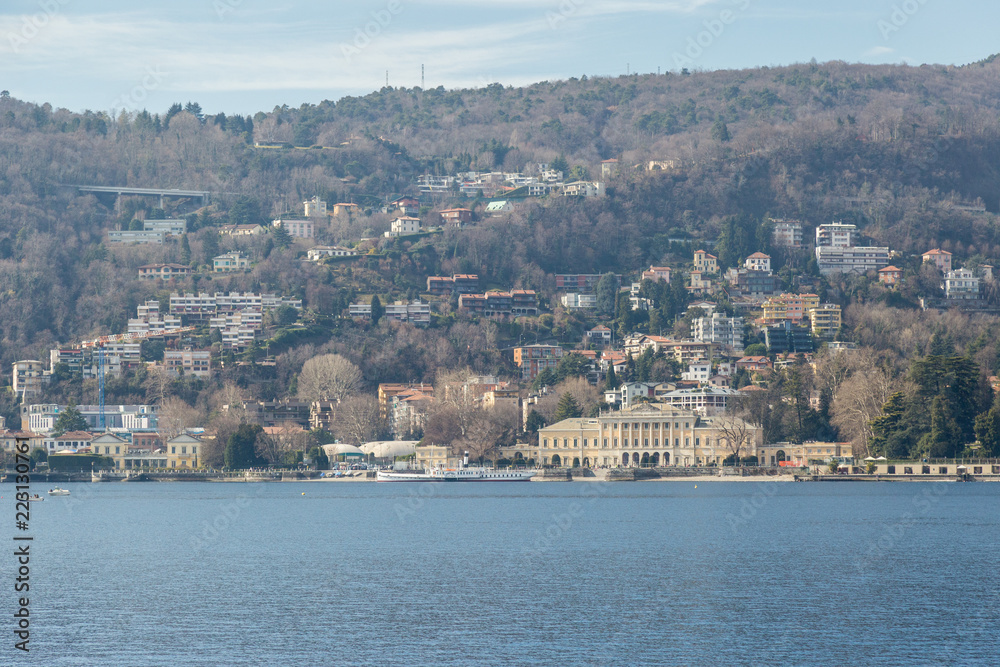 Como lake's coast with its Villas Como lake's coast with its Villas