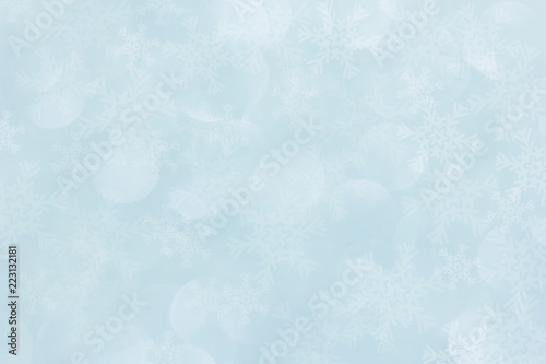 Blue Christmas background with snowflakes 