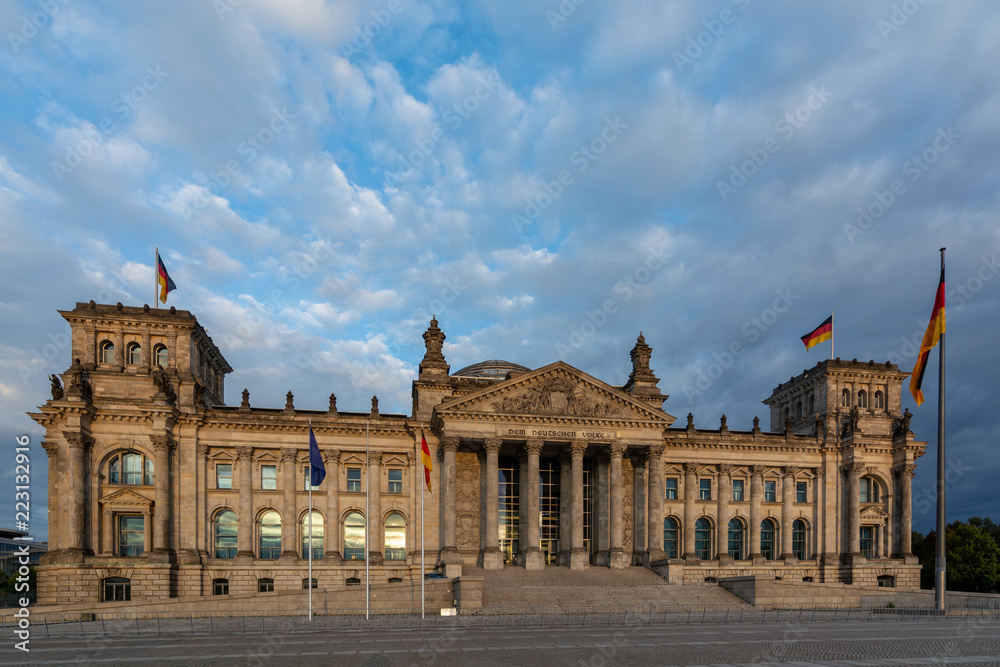 German parliament Bundestag in Berlin during sunset