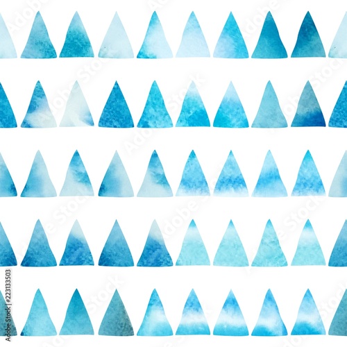 Blue watercolor background. Illustration.