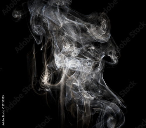 Smoke on black background