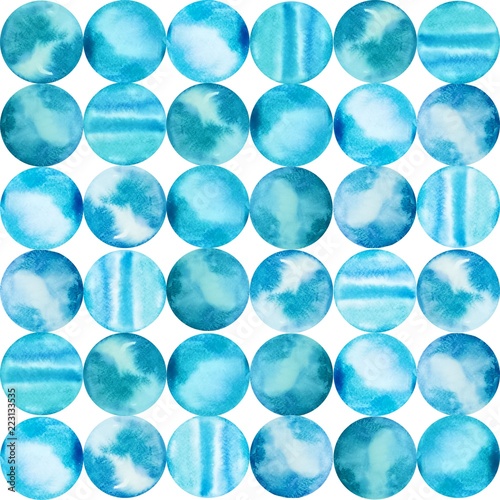 Blue watercolor background. Illustration.