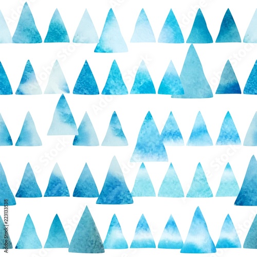 Blue watercolor background. Illustration.