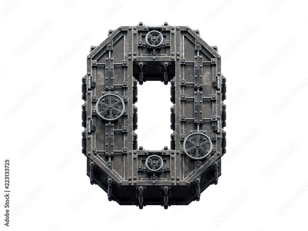 Fototapeta premium Protected metal storage font. 