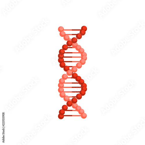 DNA molecule sign, genetic elements and icons collection strand. Vector