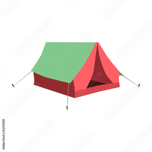 Set of tourist tents. Collection camping tent icons. Vector illustration