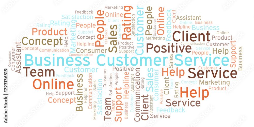 Fototapeta premium Business Customer Service word cloud.
