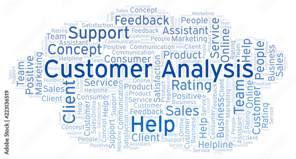 Customer Analysis word cloud.