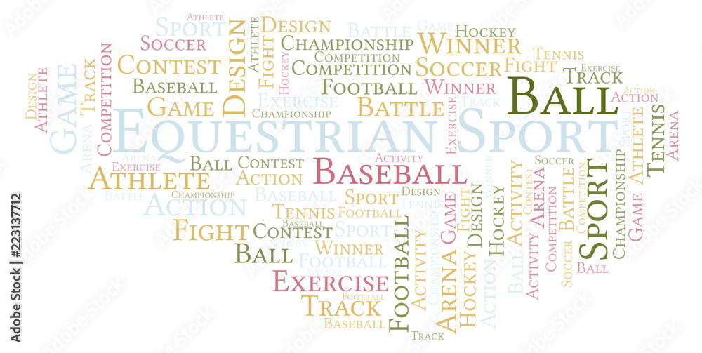 Equestrian Sport word cloud.