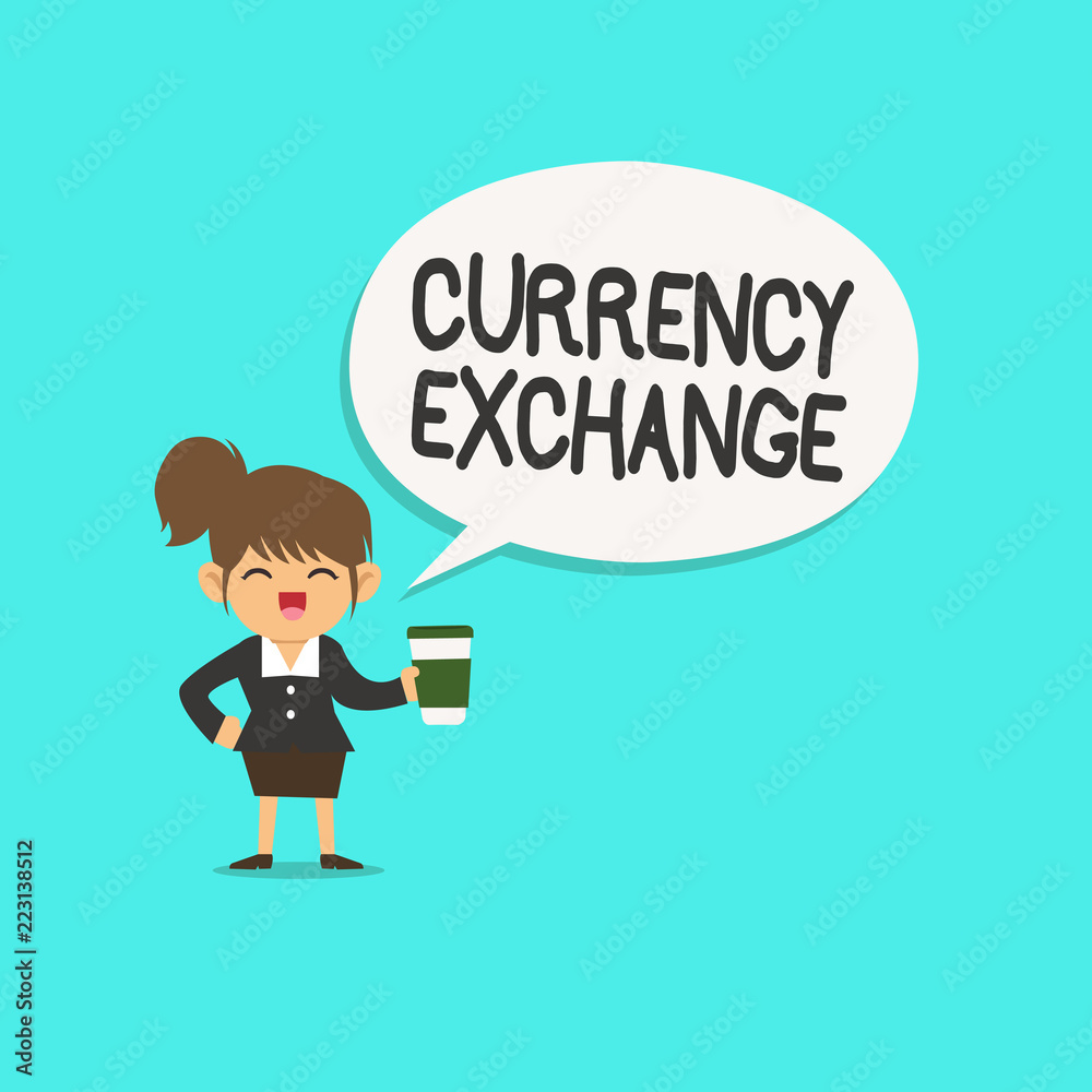 Word writing text Currency Exchange. Business concept for Process of changing one currency into another ForEx. Word writing text Currency Exchange. Business concept for Process of changing one currency into another ForEx.