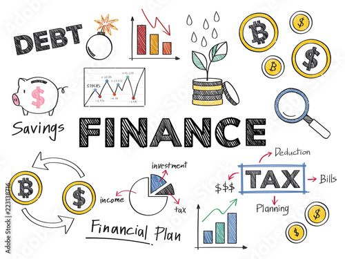 Finance and financial performance concept illustration
